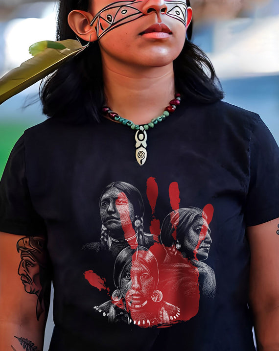 MMIW No More Stolen Sisters Red Hand Unisex T-Shirt/Hoodie/Sweatshirt