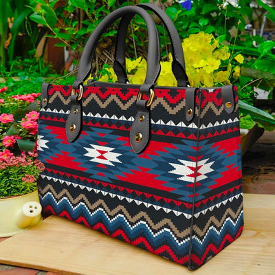 Ornamental Pattern Native Leather Handbag WCS018