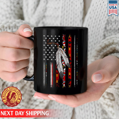 American Native Flag Native American Shirt, American Indian Ceramic Coffee Mug