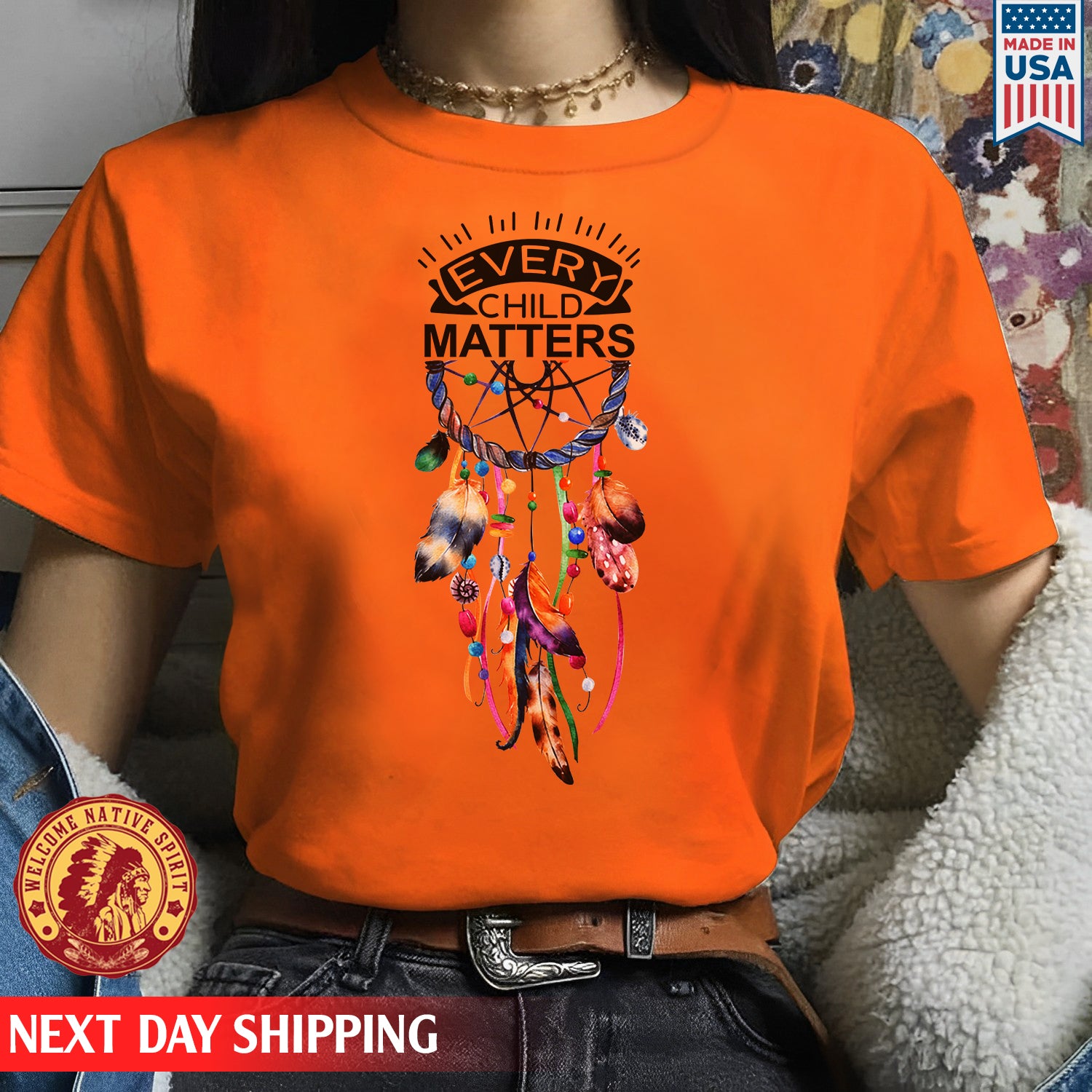 Every Child Matters Dreamcatcher Orange Shirt Day 056