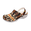 Fleece Unisex Dark Pattern Clog Shoes For Women and Men Native American Style