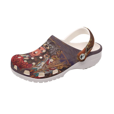 Fleece Unisex Women Pattern Clog Shoes For Women and Men Native American Style
