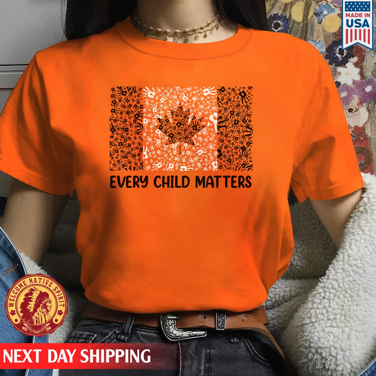 Every Child Matters Canada Flag For Orange Day Shirt 051