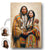 Custom Native American Couple Standing Photo Canvas Art Gift Home Decor