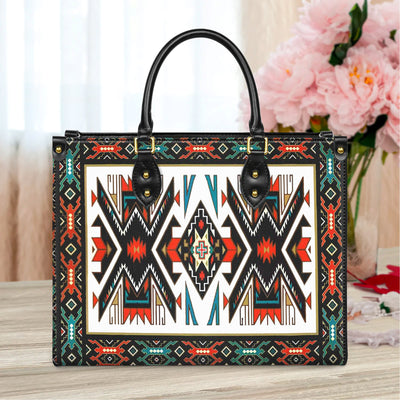 Tribal Colorful Pattern Leather Handbag WCS006