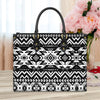 Black Pattern Native Leather Handbag WCS012