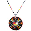 SALE 30% OFF - MMIW Sunburst Handmade Beaded Wire Necklace Pendant Unisex With Native American Style