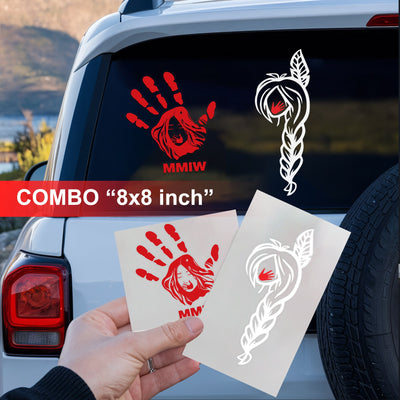 Justice For Missing And Murdered Indigenous Women Red Hand Car Decal 313