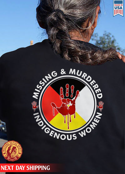 Missing Murder Indigenous Women Red Hand MMIW Unisex Back Hoodie/T-Shirt/Sweatshirt