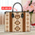 Personalized Leather Handbag for Women - Design Patterns Boho Aztec Style LB01