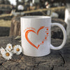 Every Child Matters Orange Heart Ceramic Coffee Mug