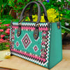 Ethnic Geometric Pink Pattern Leather Handbag WCS003