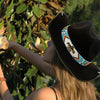 SALE 30% OFF - Blue White Red Yellow Seed Beaded Thunderbird Beadwork Cowboy Hat Band Belt IBL