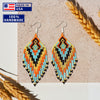 SALE 30% OFF - Multi Colored Beaded Handmade Earrings For Women