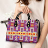 Light Purple Design Native Leather Handbag WCS054