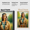 Custom Native American Women Standing Photo Canvas Art Gift Home Decor