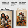 Custom Native American Couple Standing Photo Canvas Art Gift Home Decor