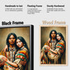 Custom Native American Couple Photo Canvas Art Gift Home Decor