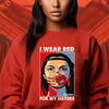 MMIW I Wear Red For My Sister Woman Red Hand All Sizes Unisex T-Shirt/Hoodie/Sweatshirt