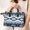 Blue Colors Pattern Leather Handbag WCS010