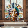 Colorful Native American Geronimo Chief Wind Spinner 013