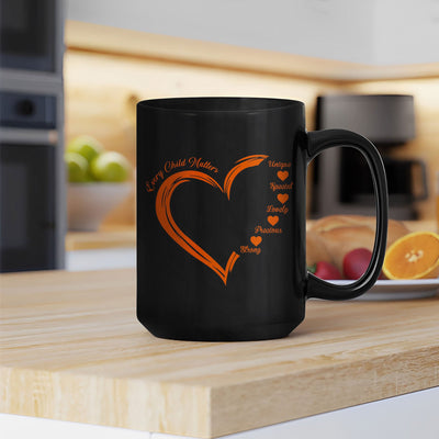 Every Child Matters Orange Heart Ceramic Coffee Mug