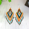 SALE 30% OFF - Multi Colored Beaded Handmade Earrings For Women