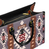 Personalized Leather Handbag for Women - Design Patten Boho Aztec Style LB08