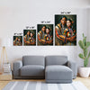 Custom Native American Couple Standing Photo Canvas Art Gift Home Decor