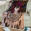 Native Dreamcatcher Rose Soft and Warm Fleece Blanket