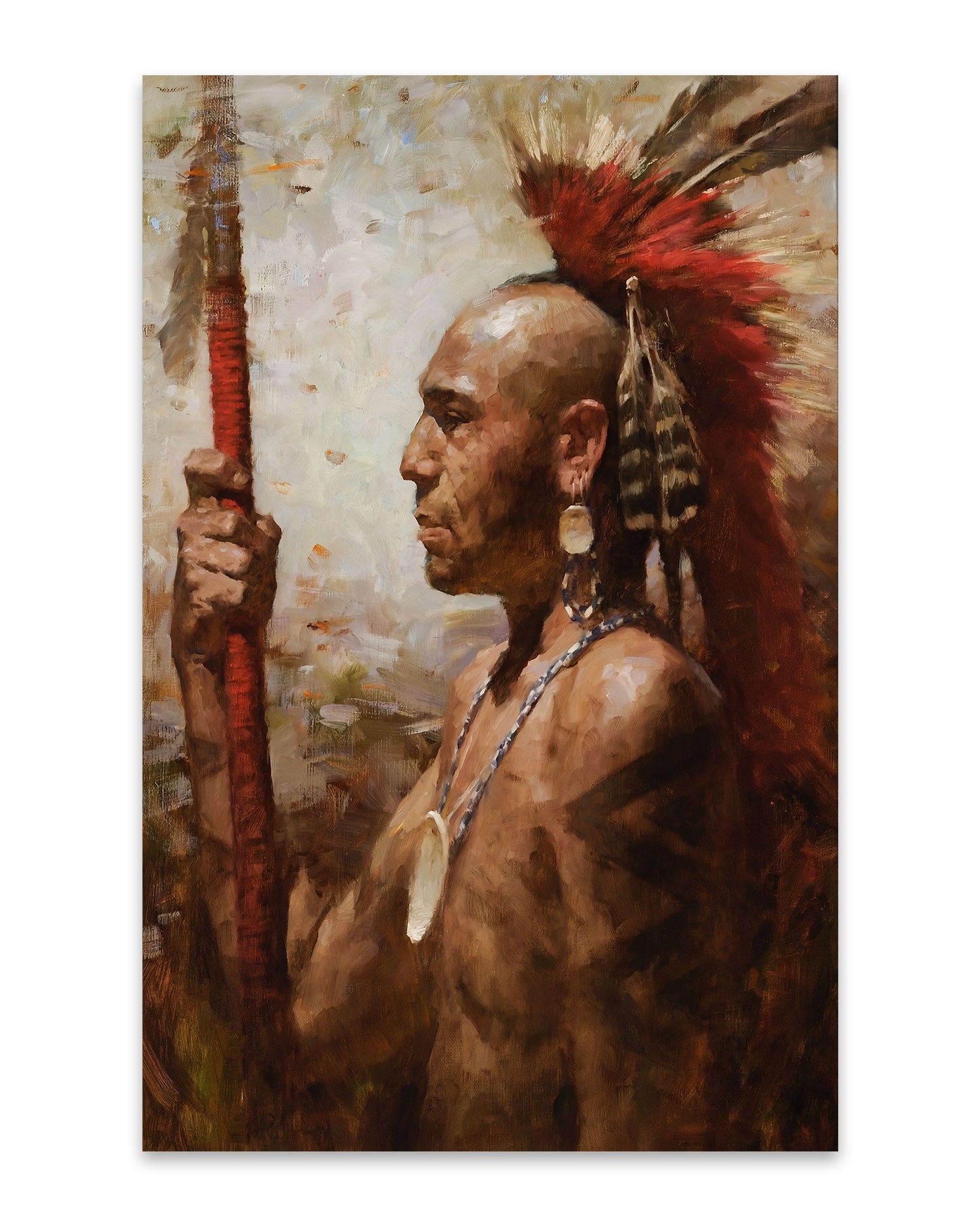 Abstract Native indian Feathered Poster/Canvas