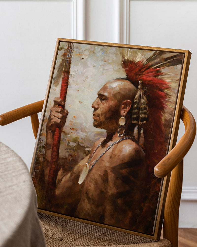 Abstract Native indian Feathered Poster/Canvas