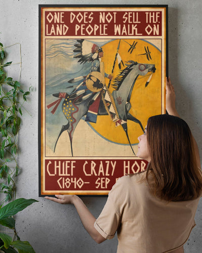 The Native American Chief Crazy Horse Poster/Canvas