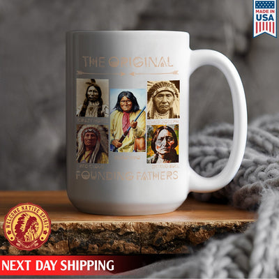 Native American The Original Founding Five Father Ceramic Coffee Mug