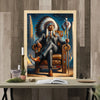 Custom Native American Chief And Scepter Sitting Portrait Photo Canvas Art Gift Home Decor