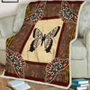 Native American Style Butterfly Symbols Soft and Warm Fleece Blanket