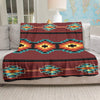 Native American Style Brown Pattern  Soft and Warm Fleece Blanket