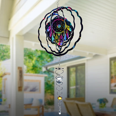 Colorful Native American Galaxy Dreamcatcher Wind Spinner