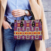 Light Purple Design Native Leather Handbag WCS054