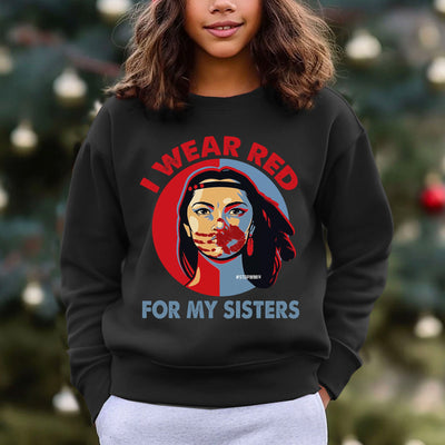 MMIW I Wear Red For My Sisters Red Hand Indigenous Women Unisex T-Shirt/Hoodie/Sweatshirt