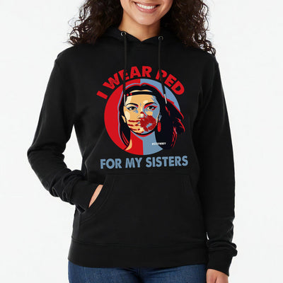 MMIW I Wear Red For My Sisters Red Hand Indigenous Women Unisex T-Shirt/Hoodie/Sweatshirt