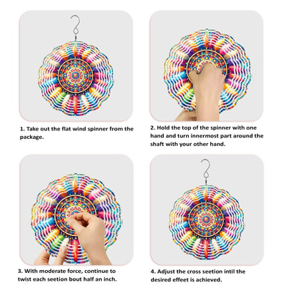 Colorful Native American Feather Dreamcatcher Wind Spinner