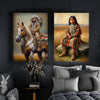 Custom Native American Child And The Horse Photo Canvas Art Gift Home Decor