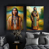 Custom Native American Women Portrait Photo Canvas Art Gift Home Decor