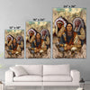 The Three Native American Chief Portrait Poster/Canvas