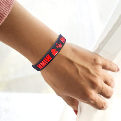 SALE 30% OFF - MMIW No More Stolen Sisters Silicone Wristband - Debossed Color V001