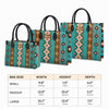 Personalized Leather Handbag for Women - Design Patten Boho Aztec Style LB07