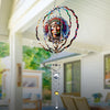 Colorful Native American Old Chief Wind Spinner 020