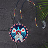 SALE 30% OFF - Dark Blue Thunderbird Beaded Patch Necklace Pendant Unisex With Native American Style