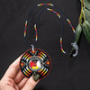 SALE 30% OFF - MMIW Sunburst Handmade Beaded Wire Necklace Pendant Unisex With Native American Style